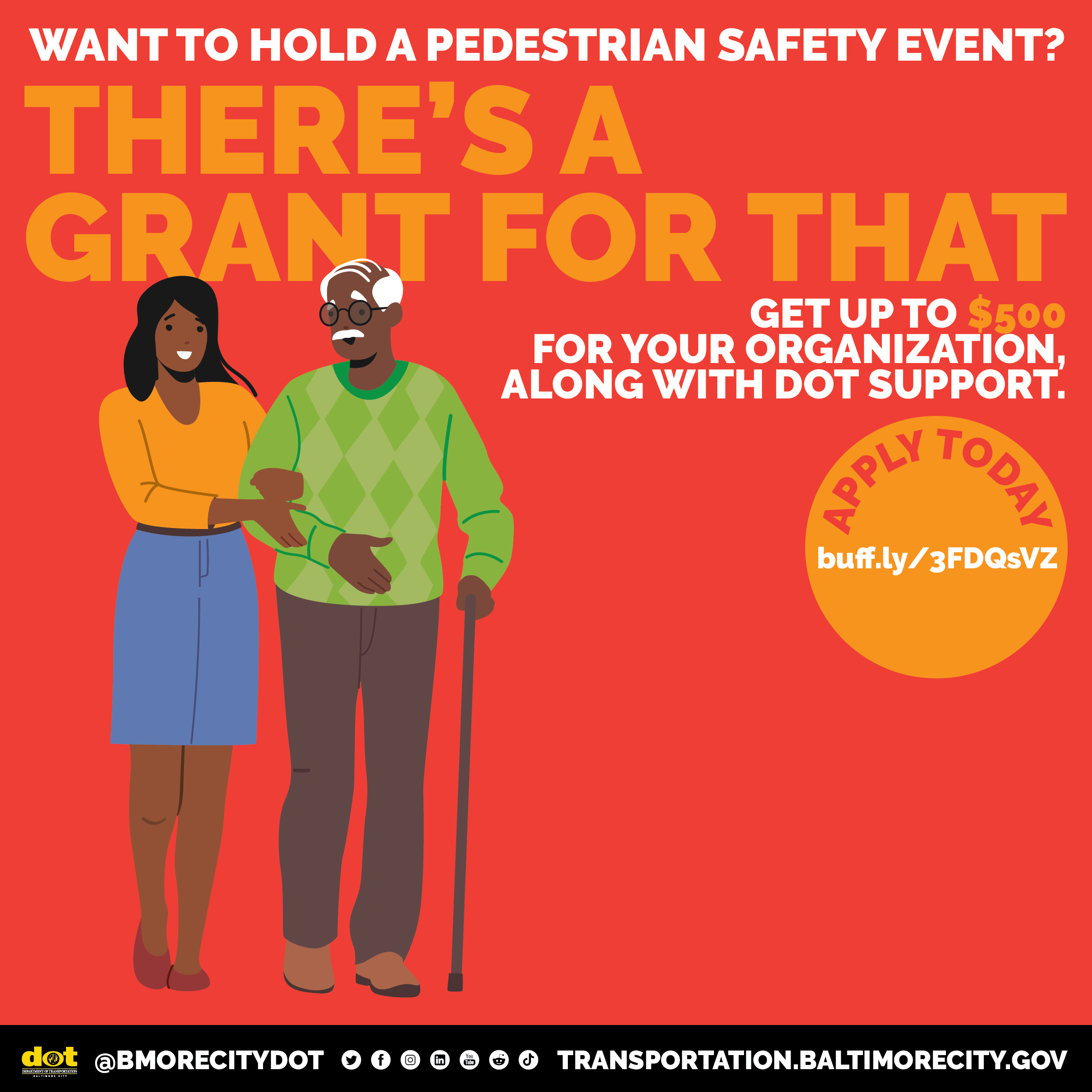 Want to hold a pedestrian safety event? There's a grant for that!